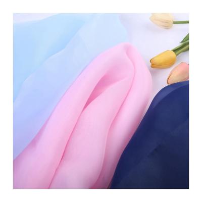 China QUICK DRY 2080 stain draped full stiffall polyester organza tulle light and breathable organza tulle skirt and shirt dress fabrics for sale