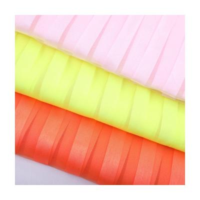 China Wholesale QUICK DRY colorful bright light ribbon yarn and fancy stripe tassels organza breathable trimming for fashion clothes for sale