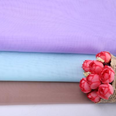 China Soft Sheer High Density Breathable 100% Matte Thin Organza Nylon Fabric for sale