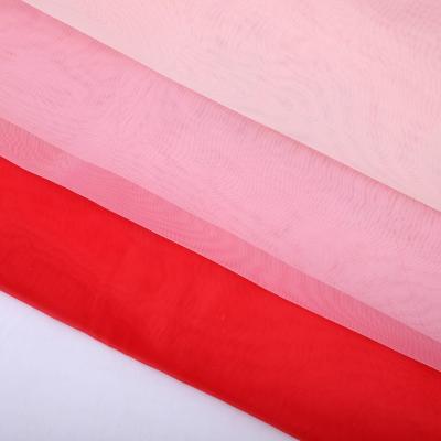 China Breathable High Density 50%P 50%N Matte Organza Fabric for sale