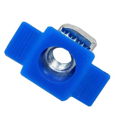 China Solor Channel Support System Accessory Carbon Steel Hot Dip Galvanize Metal Spring Strut Channel Nuts With Plastic Wing for sale