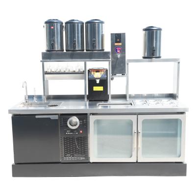 China Factory bubble tea machine counter milktea store use counters stainless steel operating table for sale