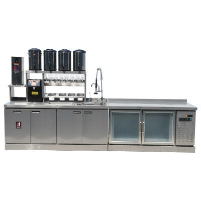 China factory bubble tea bar counter with refrigeration making equipment boba tea bar bubble tea counter for sale