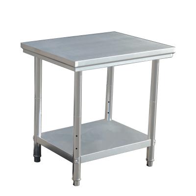 China Easily Assembled Stainless Steel Table For Prep And Work Metal Commercial Kitchen Table With Adjustable Under Shelf And Table Foot for sale