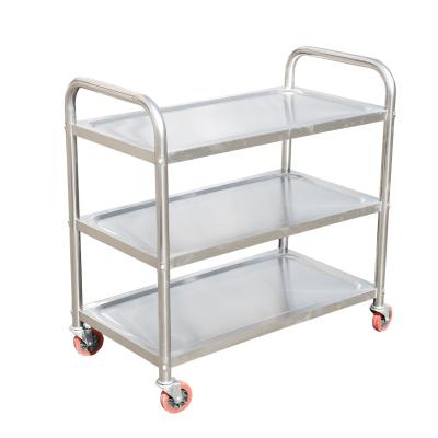 China Easily Assembled Stainless Steel Trolley Serving Cart Kitchen Cart Kitchen Serving Cart for sale