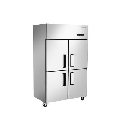 China Upright 304/201 Stainless Steel Kitchen Stainless Steel Freezer Commercial Industry Upright Refrigerator for sale