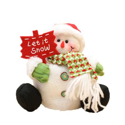 China Portable Plush Stuffed Plush Festivals Christmas Day Stuffed Snowman Toys Lovely for sale