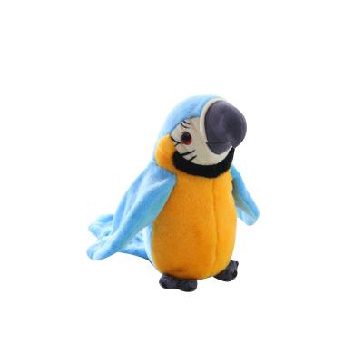 China Popular Plush Custom Stuffed Electric Parrot Toys Valentine's Day Electric Parrot Dolls for sale