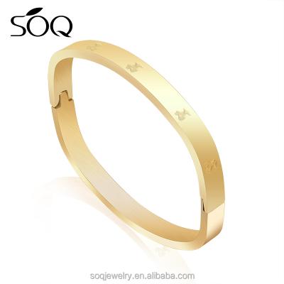 China Casual / Sporty Jewelry Bulk Saudi Arabia Bangle 18k Gold Bangle Jewelry Latest Fashion Design Simple Bangle for sale