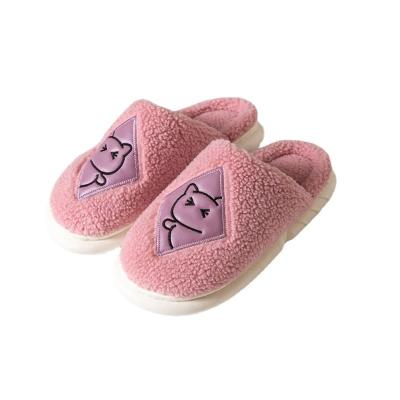 China Fashion Trend Custom Cotton House Soft Unique Logo Most Selling Winter Comfortable Memory Foam Women Indoor Slippers for sale