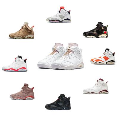 China High Quality Infrared And Carmine Men&'S Sneaker Brand Black And Gold Circles Women Running Shoes Air Basketball Shoes For Jordan 6 for sale