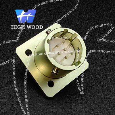 China OHS Series Ultra-Small Electrical Connector Aluminum Alloy Square Flange Receptacle With 7 Contacts Silvering for sale