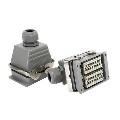 China Automotive Waterproof Industrial Type CHGLMP IP65 500V 16A 32pin Rectangle Heavy Duty Connector for sale