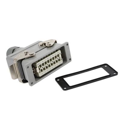 China Automotive Waterproof Industrial Type CHGLMP IP65 500V 16A 16pin Heavy Duty Wire Rectangle Connector for sale