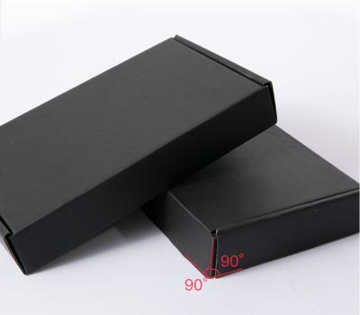 China Matte Black Printing Corrugated Cardboard Recyclable Stock Customized Recycled Cardboard Announcement Mailing Mailer Box for sale