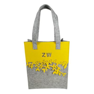 China New design casual custom felt handbag Tote Women shoulder bagsFelt casual felt bag shopping for sale