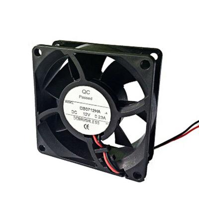 China Air Cooling 70x70x25 12v 24v 70mm 7025 Brushless DC Server Fan 4 Axial Pins for sale