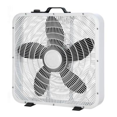 China 20 Inch Outdoor Square Air Cooling Box Fan 110v 5 Blades Fan With 3 Gears To Adjust Speed for sale