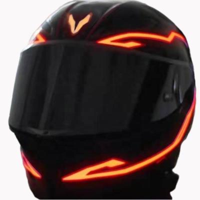 China Safety Alert Flashing USB Adults USB View Motorcycle Helmet Bluetooth Bling Smart Led Warning Electric Scooter Helmet for sale