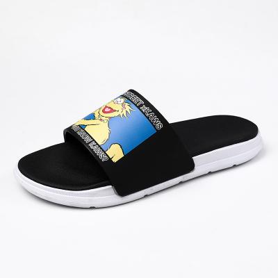 China Cushioning Slide Logo Indoor Slide Sandals Beach Custom 2022 Summer Fashion Leisure EVA Men's Foam Rubber Slippers Anti-skid Sandals for sale