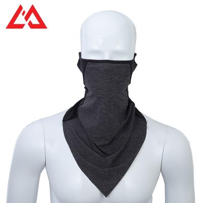 China Custom Bike Half Ear Triangle Scarf Hanging Riding Ice Windproof Mesh Breathable Silk Mask For Motorcycle for sale