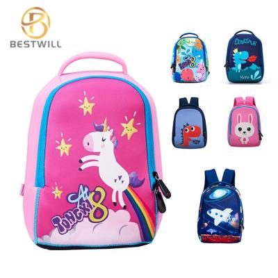 China 2021 Bestwill Waterproof Hot Selling Backpack Girls Kid School Bag Simple Fashionable Neoprene School Bag for sale