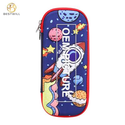 China BESTWILL Shockproof Personalized Multifunctional Boys Eva Pencil Case Custom Print Hardtop School Pencil Case for sale