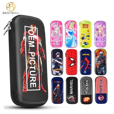 China BESTWILL Custom Made Shockproof 3D Printing EVA Pen Pouch Box Cute Students For School Pencil Case for sale