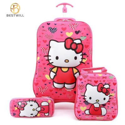 China 2020 BESTWILL Waterproof Mochilas Escolares Children School Bags Set For Girls Teens School Trolley Bags for sale