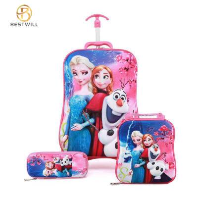 China BESTWILL waterproof factory wholesale kids school bag set for kids rolls trolley school bags for sale