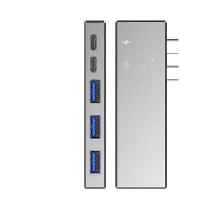 China Mobile Devices .desk Computer BASIX Docking Station Thunderbolt 7 IN 1 TYPE-C HUB Laptop Docking Station For Computer for sale