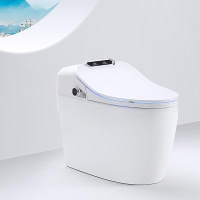 China Double-Flow Bathroom Wholesale Toilets Toilet Room Induction Seat Cover One-Piece Automatic Flushing Smart Toilet for sale