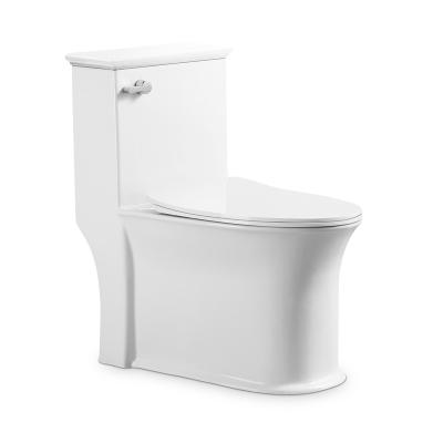 China New Design Economical Modern Double-Flow Sanitary Ware Bathroom Dresser White Ceramic One Piece Toilet for sale