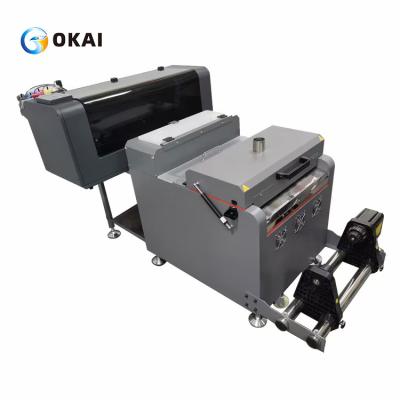 China A3 DTF Printer PET film T-shirt printer digital transfer film heat press printer with powder shaking machine for OKAI for sale