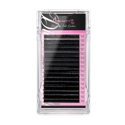 China Long Hot Selling Natural Shiny Black Eyelash Extensions Synthetic Hair Diamond Silk Lashes for sale