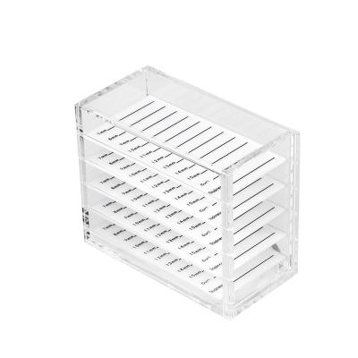 China Acrylic Lash Box Acrylic Eyelash Organizer Eyelash Extension Storage Box for sale