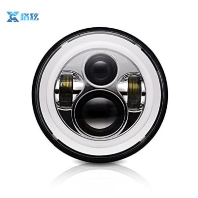 China PC factory offer high quality 7 inch round high low headlight driver-beam headlamp for jeep wrangler for sale