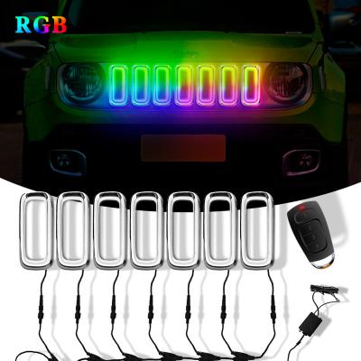 China LED Car Front Intake Grill Dynamic Led RGB Lights For Jeep Renegade 2015-2018 Grill With Atmosphere Light Led RGB Lights For Jeep Renegade 2015-2018 for sale