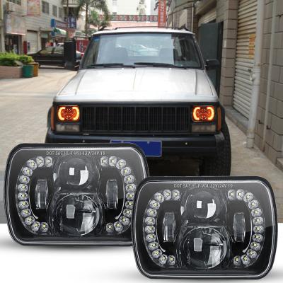 China Led Light 120W 5X7 7X6 Inch Beam LED Offroad Rectangular Sealed Headlight With DRL For Jeep Wrangler YJ XJ cherokee H6014 H6052 H6054 LED for sale