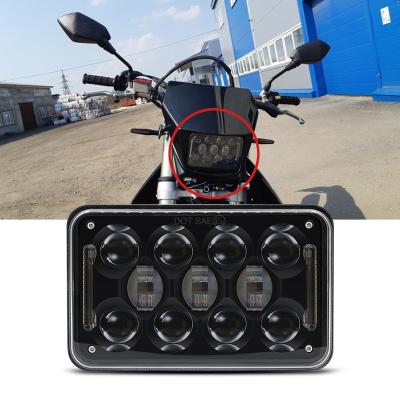 China Motorcycle Offroad Led Light Lamp For Honda XR650 XR250 XR400 Suzuki DRZ LED Sealed Headlight 4X6 60W Chrome for sale