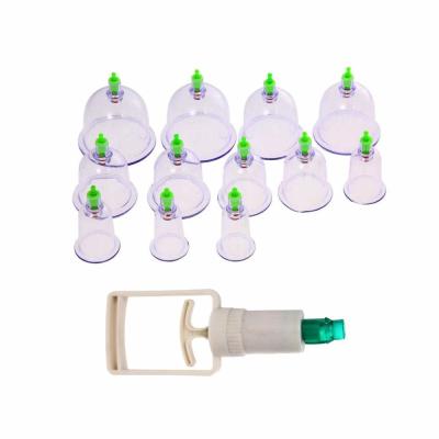 China Traditional Chinese Facial and Cupping Body Health Care Massage 12Pcs Cups Body Cupping Hijama Kit Home Use for sale