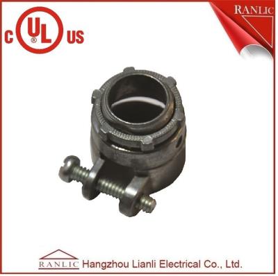 China Flexible Conduit Straight Squeeze Connector Electrical Zinc Die Casting UL Approvals for sale