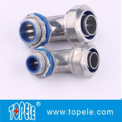 China Zinc Die Cast Liquid Tight Flexible Conduit And Fittings 90 Degree Angle for sale