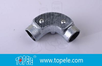 China 20mm / 25mm BS4568 Conduit Fittings , Malleable Iron Channel Intersection Elbow for sale