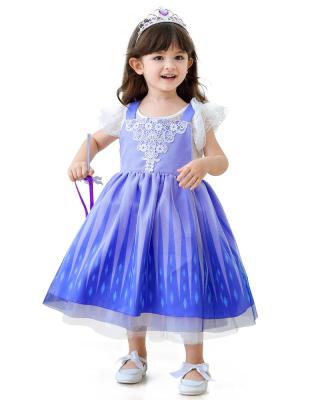 China Princess Girls Party Bib Dress Strap Apron Anti-Static Shirt Children's Day Performance Backless Costume for sale