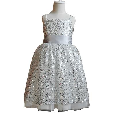 China Eco - Friendly Sequins Dresses Ribbon Girls Dresses With Strap For Kid Princess for sale