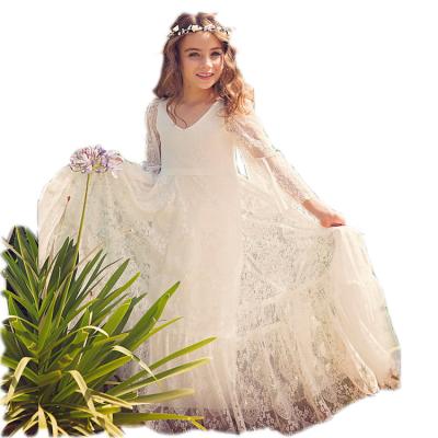 China Viable in children's pageant dresses children's dress sleeves dress girls children's clothing boutique wholesale current white integral children's long for sale