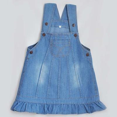 China Ball Gown Jean Fabric Dress for Girls Suspender Dress Baby Clothing for sale