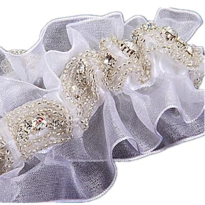 China Wedding Bridal Garter For Women Sexy Lingerie Ring Stretch Prom Garters Set Lace Satin Bowknot Leg Footwear M5061 for sale