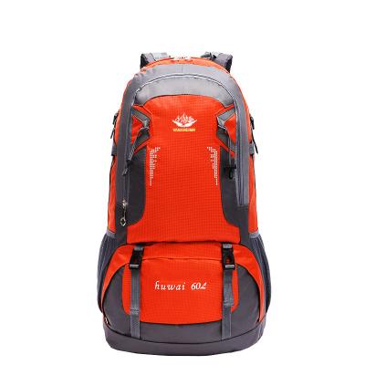 China Wholesale 60L Outdoor Sports Leisure Waterproof Backpack, Customized Lightweight Large Capacity Hiking Bag for sale